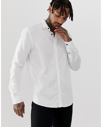 Мужская белая рубашка с длинным рукавом от Twisted Tailor