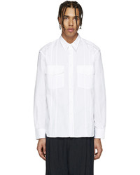 Мужская белая рубашка с длинным рукавом от UMIT BENAN