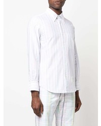 Мужская белая рубашка с длинным рукавом от Thom Browne