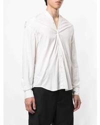 Мужская белая рубашка с длинным рукавом от Fumito Ganryu