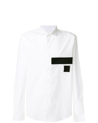 Мужская белая рубашка с длинным рукавом от Versace Collection