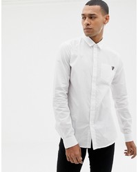 Мужская белая рубашка с длинным рукавом от Versace Jeans