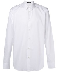 Мужская белая рубашка с длинным рукавом от Versace