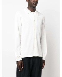 Мужская белая рубашка с длинным рукавом от Sandro