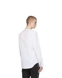 Мужская белая рубашка с длинным рукавом от Versace