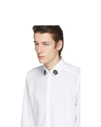 Мужская белая рубашка с длинным рукавом от Dolce and Gabbana
