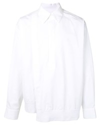 Мужская белая рубашка с длинным рукавом от Wooyoungmi
