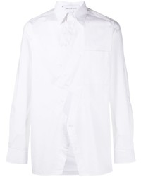 Мужская белая рубашка с длинным рукавом от Xander Zhou