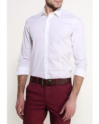 Мужская белая рубашка с длинным рукавом от Y.Two