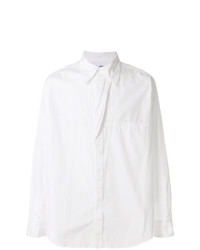 Мужская белая рубашка с длинным рукавом от Yohji Yamamoto