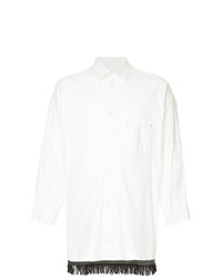 Мужская белая рубашка с длинным рукавом от Yoshiokubo