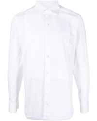 Мужская белая рубашка с длинным рукавом от Zegna