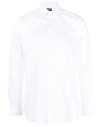 Мужская белая рубашка с длинным рукавом от Zegna