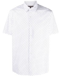 Мужская белая рубашка с коротким рукавом в горошек от MICHAEL Michael Kors