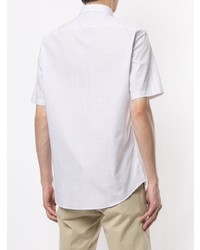 Мужская белая рубашка с коротким рукавом в клетку от D'urban
