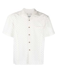 Мужская белая рубашка с коротким рукавом с вышивкой от Andersson Bell