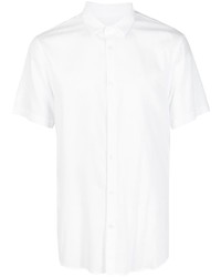 Мужская белая рубашка с коротким рукавом с вышивкой от Armani Exchange