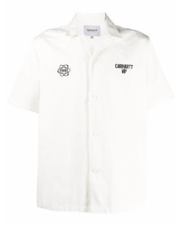 Мужская белая рубашка с коротким рукавом с вышивкой от Carhartt WIP