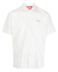 Мужская белая рубашка с коротким рукавом с принтом от 032c