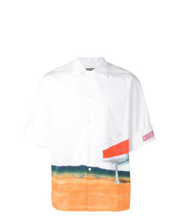 Мужская белая рубашка с коротким рукавом с принтом от Calvin Klein 205W39nyc