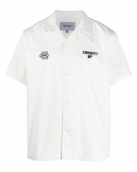 Мужская белая рубашка с коротким рукавом с принтом от Carhartt WIP