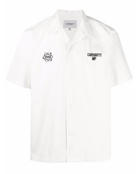 Мужская белая рубашка с коротким рукавом с принтом от Carhartt WIP