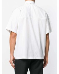 Мужская белая рубашка с коротким рукавом с принтом от Oamc