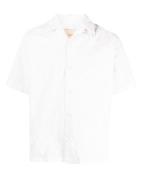 Мужская белая рубашка с коротким рукавом с принтом от Costumein