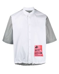 Мужская белая рубашка с коротким рукавом с принтом от DSQUARED2