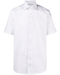 Мужская белая рубашка с коротким рукавом с принтом от Eton