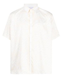 Мужская белая рубашка с коротким рукавом с принтом от Family First