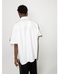 Мужская белая рубашка с коротким рукавом с принтом от Mastermind Japan