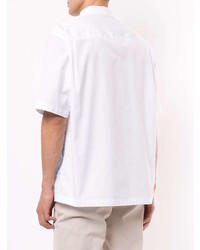 Мужская белая рубашка с коротким рукавом с принтом от CK Calvin Klein