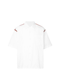 Мужская белая рубашка с коротким рукавом с украшением от Marni