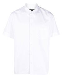 Мужская белая рубашка с коротким рукавом с украшением от Simone Rocha