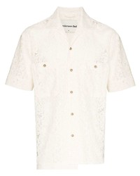 Мужская белая рубашка с коротким рукавом с цветочным принтом от Andersson Bell