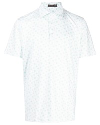 Мужская белая рубашка с коротким рукавом с цветочным принтом от G/FORE