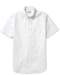 Мужская белая рубашка с коротким рукавом от Acne Studios