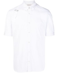 Мужская белая рубашка с коротким рукавом от Alexander McQueen