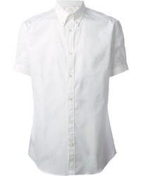 Мужская белая рубашка с коротким рукавом от Alexander McQueen