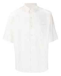 Мужская белая рубашка с коротким рукавом от Ami Paris