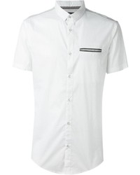 Мужская белая рубашка с коротким рукавом от Armani Jeans