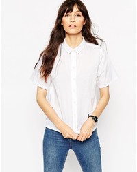 Женская белая рубашка с коротким рукавом от Asos