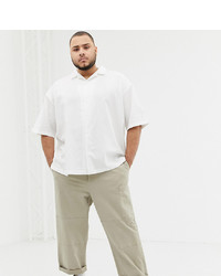 Мужская белая рубашка с коротким рукавом от ASOS WHITE