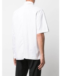 Мужская белая рубашка с коротким рукавом от ROMEO HUNTE
