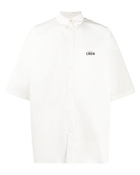Мужская белая рубашка с коротким рукавом от Balenciaga