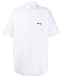 Мужская белая рубашка с коротким рукавом от Balenciaga