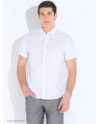 Мужская белая рубашка с коротким рукавом от Baon