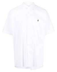 Мужская белая рубашка с коротким рукавом от BAPE BLACK *A BATHING APE®