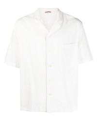 Мужская белая рубашка с коротким рукавом от Barena